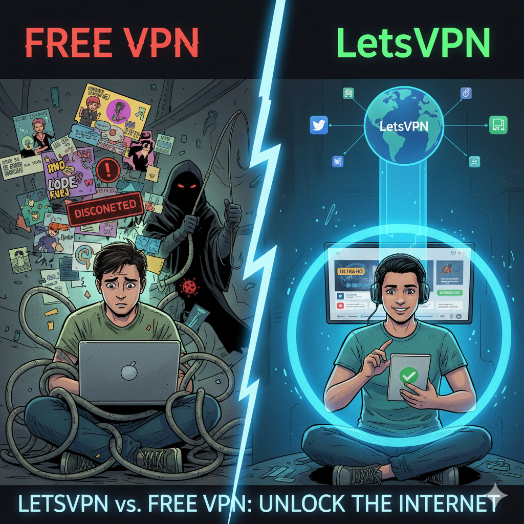 快连VPN与免费VPN的区别？